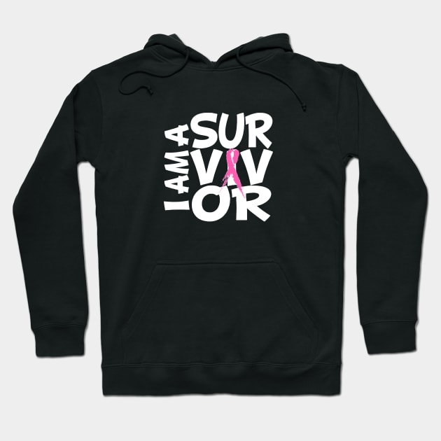 I am a survivor - white text Hoodie by MonarchGraphics